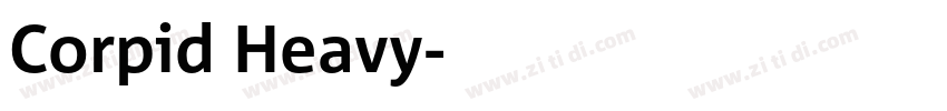 Corpid Heavy字体转换